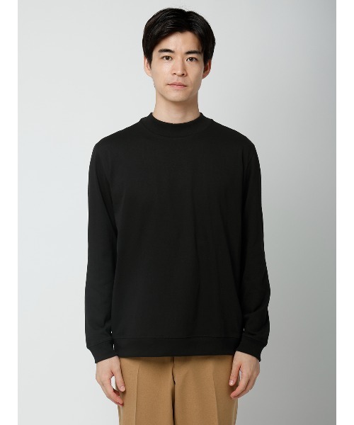 SUIT SQUARE(スーツスクエア)の「オフィT/モックネックTシャツ/長袖/ウォッシャブル/プレーティング天竺/無地(Tシャツ/カットソー・メンズ・ホワイト/グレー/ブラウン/ブラック・XX-LARGE/MEDIUM/SMALL/X-LARGE/LARGE)」の12枚目の写真