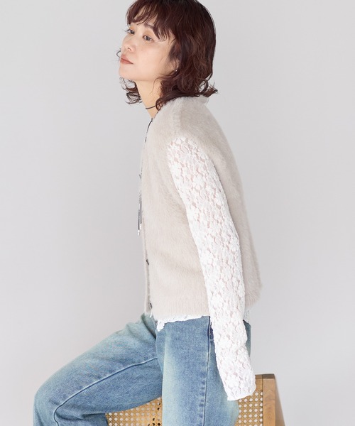 gossara(ゴサラ)の「【gossara ふわふわ素材】5Gシャギー前開きベスト(ベスト・レディース・モカ/チャコールグレー/グレイッシュベージュ・FREE)」の6枚目の写真