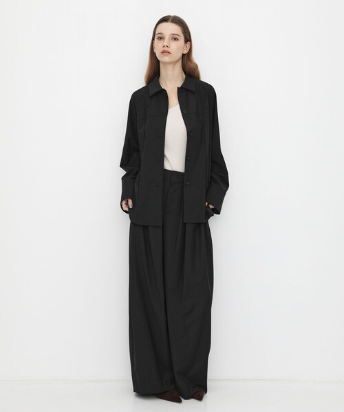 UNITED TOKYO（ユナイテッドトウキョウ）の「【新作】Super120s Wool Relax Trousers｜｜秋服/オフィスカジュアル/セットアップ/オケージョン/ストレッチ/細見え/ワイドパンツ（その他パンツ・レディース・ブラウン/ブラック/ダークグレー・1/2）」の19枚目の写真