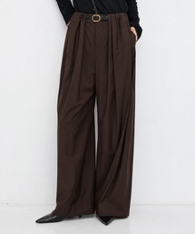 【新作】Super120s Wool Relax Trousers||秋服/オフィスカジュアル/セットアップ/オケージョン/ストレッチ/細見え/ワイドパンツ