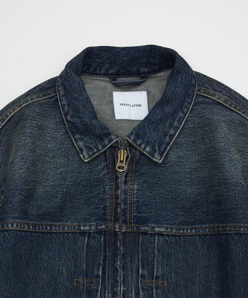 FREAK'S STORE(フリークスストア)の「ZIP デニム トラッカージャケット(デニムジャケット・メンズ・ネイビー/サックスブルー・MEDIUM/LARGE)」の5枚目の写真