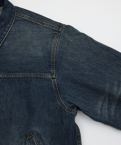 FREAK'S STORE(フリークスストア)の「ZIP デニム トラッカージャケット(デニムジャケット・メンズ・ネイビー/サックスブルー・MEDIUM/LARGE)」の4枚目の写真