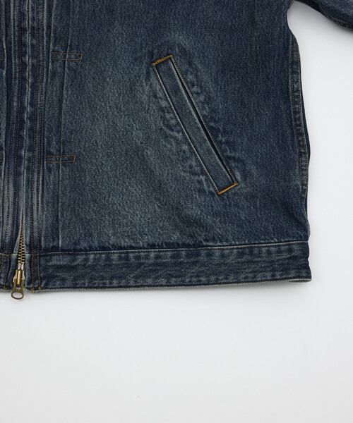 FREAK'S STORE(フリークスストア)の「ZIP デニム トラッカージャケット(デニムジャケット・メンズ・ネイビー/サックスブルー・MEDIUM/LARGE)」の3枚目の写真