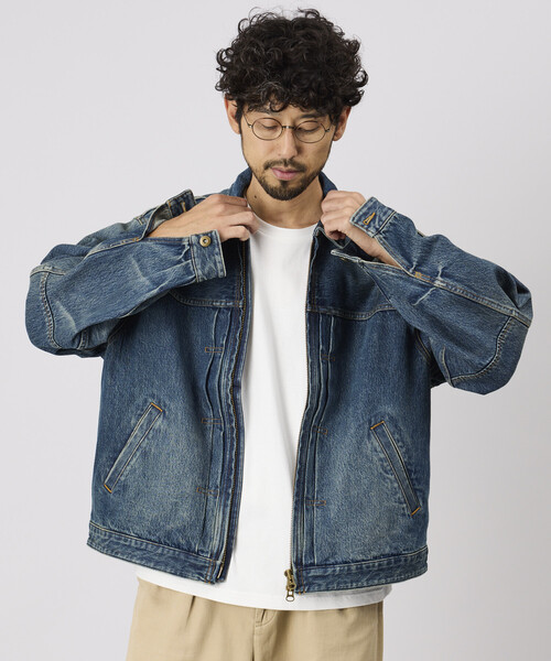 FREAK'S STORE(フリークスストア)の「ZIP デニム トラッカージャケット(デニムジャケット・メンズ・ネイビー/サックスブルー・MEDIUM/LARGE)」の18枚目の写真
