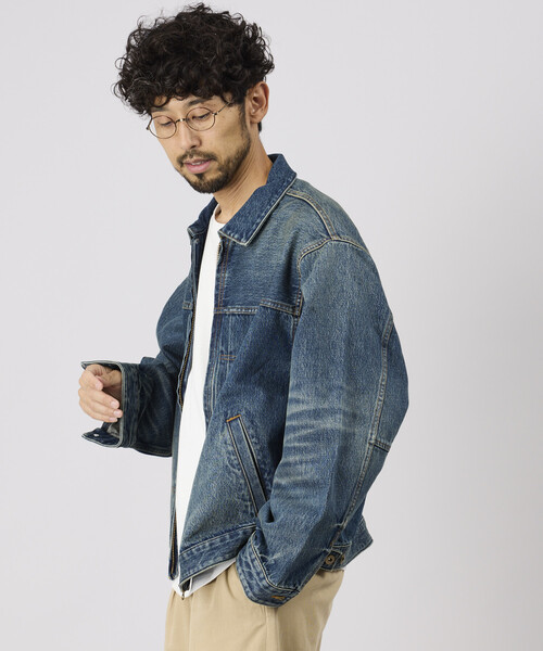 FREAK'S STORE(フリークスストア)の「ZIP デニム トラッカージャケット(デニムジャケット・メンズ・ネイビー/サックスブルー・MEDIUM/LARGE)」の17枚目の写真