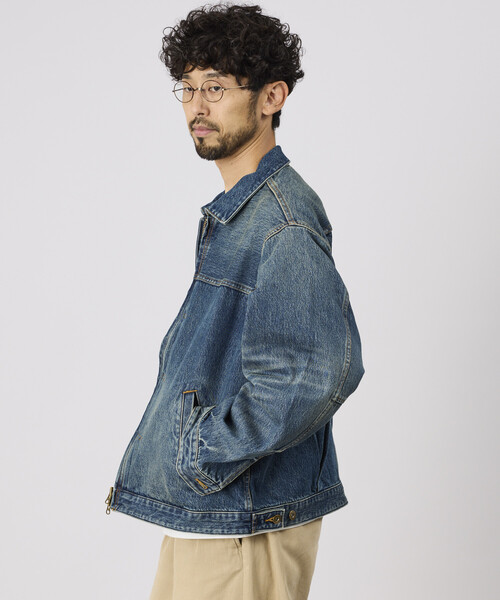 FREAK'S STORE(フリークスストア)の「ZIP デニム トラッカージャケット(デニムジャケット・メンズ・ネイビー/サックスブルー・MEDIUM/LARGE)」の16枚目の写真