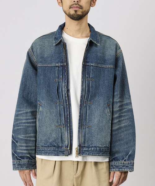 FREAK'S STORE(フリークスストア)の「ZIP デニム トラッカージャケット(デニムジャケット・メンズ・ネイビー/サックスブルー・MEDIUM/LARGE)」の13枚目の写真