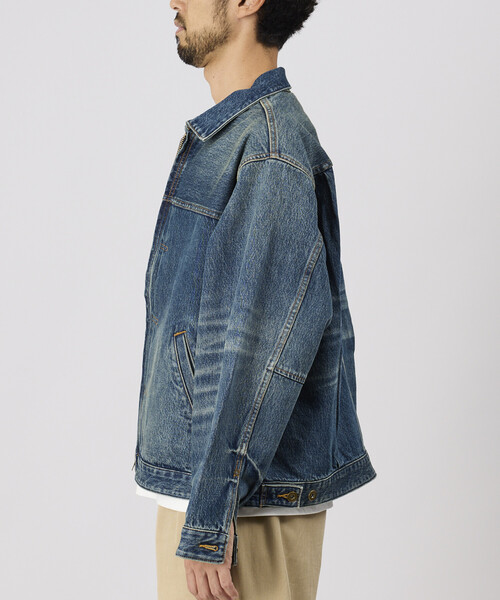 FREAK'S STORE(フリークスストア)の「ZIP デニム トラッカージャケット(デニムジャケット・メンズ・ネイビー/サックスブルー・MEDIUM/LARGE)」の12枚目の写真