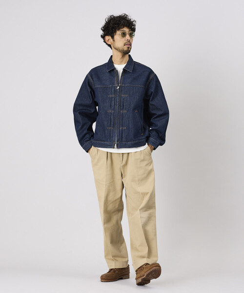 FREAK'S STORE(フリークスストア)の「ZIP デニム トラッカージャケット(デニムジャケット・メンズ・ネイビー/サックスブルー・MEDIUM/LARGE)」の10枚目の写真