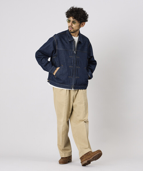 FREAK'S STORE(フリークスストア)の「ZIP デニム トラッカージャケット(デニムジャケット・メンズ・ネイビー/サックスブルー・MEDIUM/LARGE)」の9枚目の写真