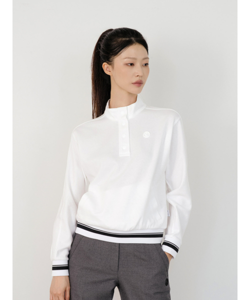 NITINA(ニティナ)の「エアウォームハーフネックTシャツ WH(Tシャツ/カットソー・レディース・ホワイト・SMALL/MEDIUM)」の2枚目の写真