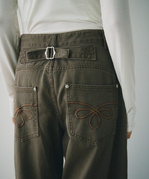 full/fill.(フルフィル)の「back buckle denim pants / バックバックルデニムパンツ(デニムパンツ・レディース・ブルー/ブラウン・S)」の11枚目の写真