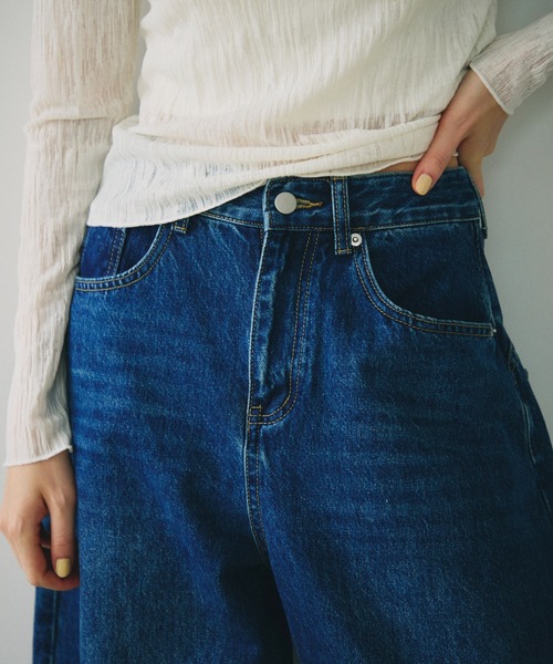 full/fill.(フルフィル)の「back buckle denim pants / バックバックルデニムパンツ(デニムパンツ・レディース・ブルー/ブラウン・S)」の20枚目の写真