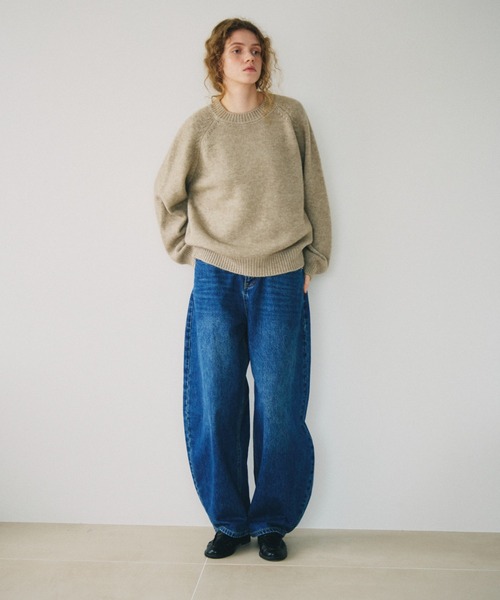 full/fill.(フルフィル)の「back buckle denim pants / バックバックルデニムパンツ(デニムパンツ・レディース・ブルー/ブラウン・S)」の13枚目の写真