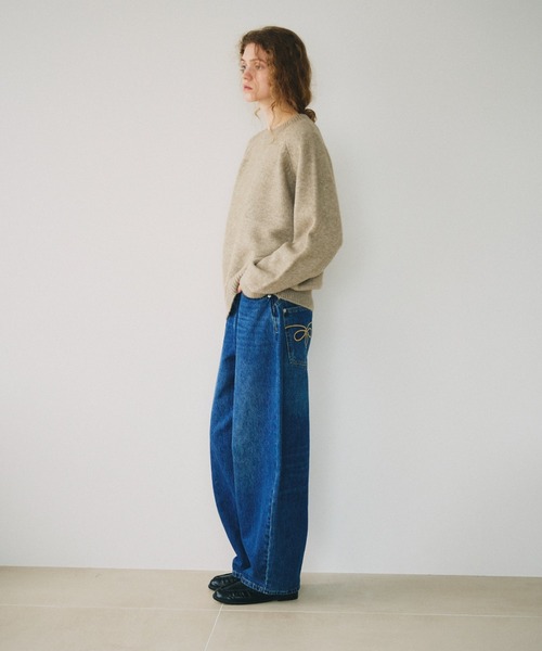 full/fill.(フルフィル)の「back buckle denim pants / バックバックルデニムパンツ(デニムパンツ・レディース・ブルー/ブラウン・S)」の14枚目の写真
