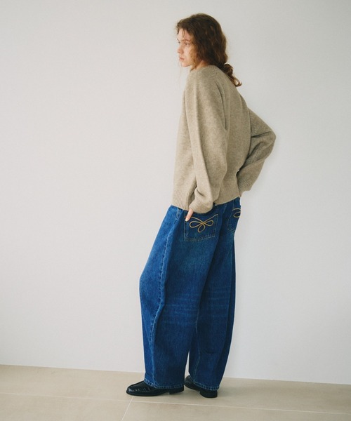 full/fill.(フルフィル)の「back buckle denim pants / バックバックルデニムパンツ(デニムパンツ・レディース・ブルー/ブラウン・S)」の15枚目の写真