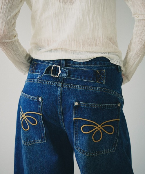 full/fill.(フルフィル)の「back buckle denim pants / バックバックルデニムパンツ(デニムパンツ・レディース・ブルー/ブラウン・S)」の21枚目の写真