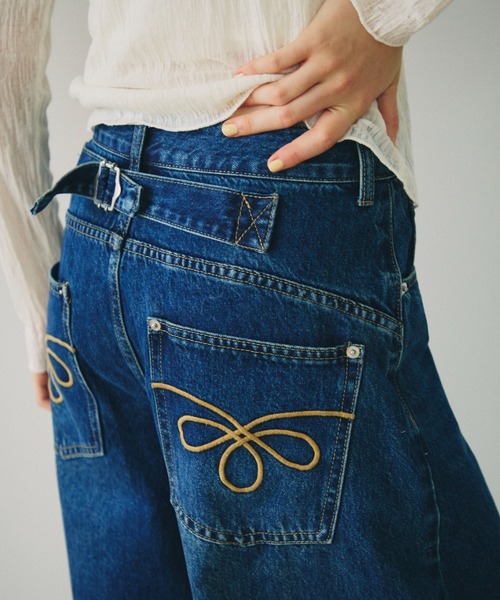 full/fill.(フルフィル)の「back buckle denim pants / バックバックルデニムパンツ(デニムパンツ・レディース・ブルー/ブラウン・S)」の22枚目の写真