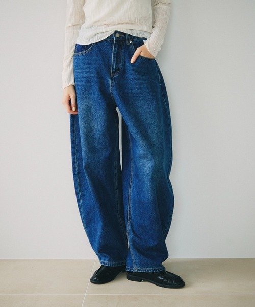 full/fill.(フルフィル)の「back buckle denim pants / バックバックルデニムパンツ(デニムパンツ・レディース・ブルー/ブラウン・S)」の17枚目の写真