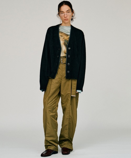 PRANK PROJECT(プランクプロジェクト)の「【2026Winter Pre-Order】FOXブレンドダブルネックカーディガン / Fox Blend Double Neck Cardigan(カーディガン/ボレロ・レディース・グレー/ブラック・FREE)」の4枚目の写真