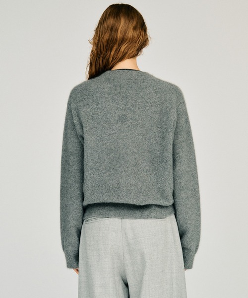 PRANK PROJECT(プランクプロジェクト)の「【2026Winter Pre-Order】FOXブレンドダブルネックカーディガン / Fox Blend Double Neck Cardigan(カーディガン/ボレロ・レディース・グレー/ブラック・FREE)」の13枚目の写真
