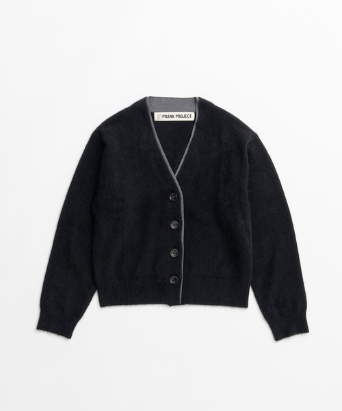 PRANK PROJECT(プランクプロジェクト)の「【2026Winter Pre-Order】FOXブレンドダブルネックカーディガン / Fox Blend Double Neck Cardigan(カーディガン/ボレロ・レディース・グレー/ブラック・FREE)」の16枚目の写真