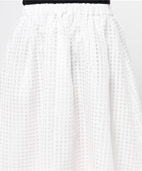 ikka（イッカ）の「シアチェックスカート（スカート・レディース・ネイビー/ホワイト・MEDIUM/LARGE）」の6枚目の写真