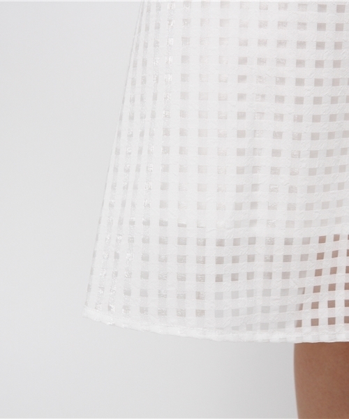 ikka（イッカ）の「シアチェックスカート（スカート・レディース・ネイビー/ホワイト・MEDIUM/LARGE）」の8枚目の写真