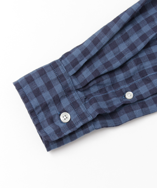 URBAN RESEARCH DOORS MENS（アーバンリサーチ ドアーズ メンズ）の「DOORS Linen LONG-SLEEVE Shirts（シャツ/ブラウス・メンズ・ブルー/ホワイト/グリーン/ストライプ/チェック・40/38）」の13枚目の写真