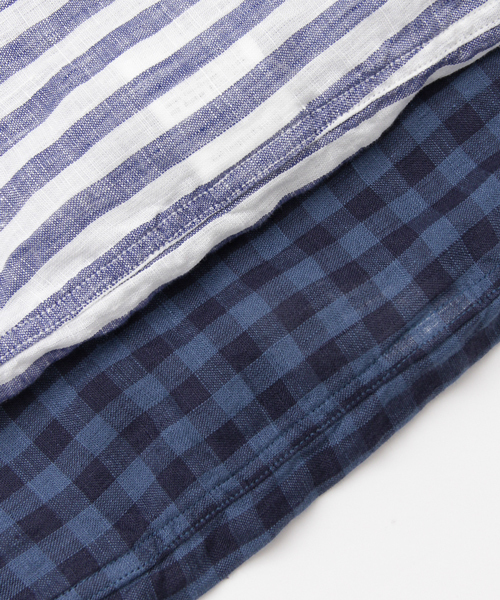 URBAN RESEARCH DOORS MENS（アーバンリサーチ ドアーズ メンズ）の「DOORS Linen LONG-SLEEVE Shirts（シャツ/ブラウス・メンズ・ブルー/ホワイト/グリーン/ストライプ/チェック・40/38）」の17枚目の写真