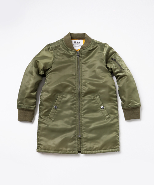 ikka(イッカ)の「【キッズ】 ロングMA-1 (120~160cm) (MA-1・キッズ・ダークグリーン・150cm/130cm/120cm/140cm)」の7枚目の写真