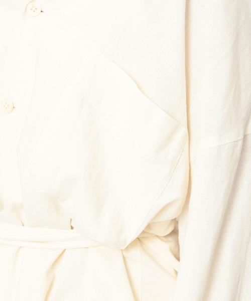 Another Edition（アナザーエディション）の「スタンドカラーシャツⅡ（シャツ/ブラウス・レディース・オフホワイト/オリーブ/ライトブルー・フリー）」の16枚目の写真