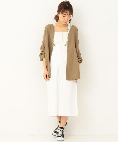 Another Edition（アナザーエディション）の「スタンドカラーシャツⅡ（シャツ/ブラウス・レディース・オフホワイト/オリーブ/ライトブルー・フリー）」の22枚目の写真