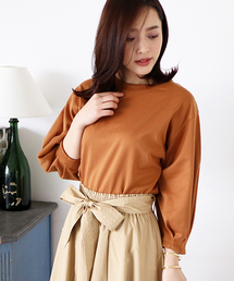 N.（N. Natural Beauty Basic） | ポンチボリュームスリーブカットソー(Tシャツ/カットソー)