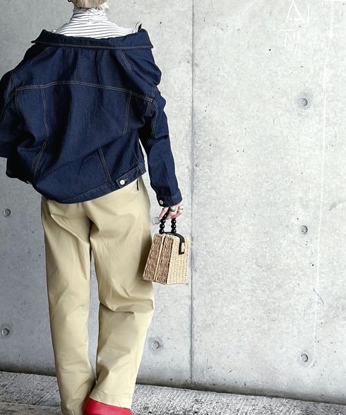 classicalelf（クラシカルエルフ）の「ゆるビッグシルエットのコットン&デニムジャケット（デニムジャケット・レディース・インディゴブルー/ブルー/ブラック/ブラック系その他/カーキ/ベージュ/ナチュラル・LARGE/MEDIUM/SMALL/X-LARGE/XX-LARGE）」の16枚目の写真
