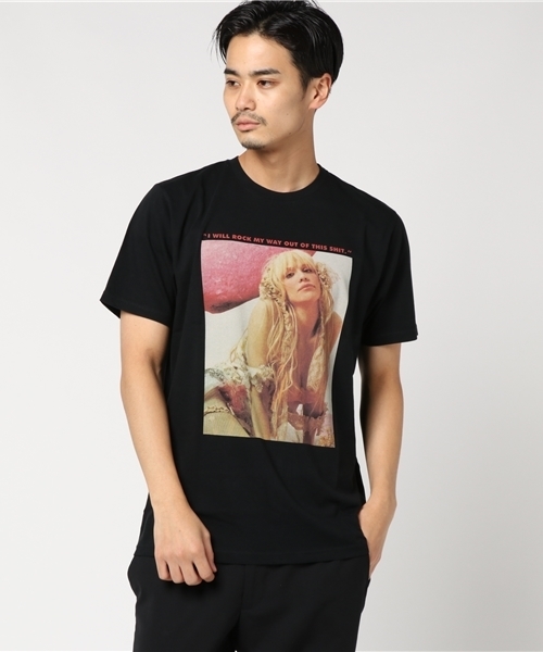 HYSTERIC GLAMOUR(ヒステリックグラマー)の「CL/I WILL ROCK MY WAY プリント Tシャツ(Tシャツ/カットソー・メンズ・ホワイト/ピンク/ブラック・SMALL/MEDIUM/LARGE/X-LARGE)」の1枚目の写真