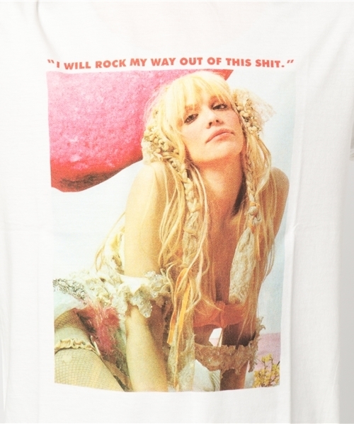 HYSTERIC GLAMOUR(ヒステリックグラマー)の「CL/I WILL ROCK MY WAY プリント Tシャツ(Tシャツ/カットソー・メンズ・ホワイト/ピンク/ブラック・SMALL/MEDIUM/LARGE/X-LARGE)」の9枚目の写真