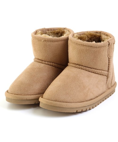 Ampersand(アンパサンド)の「トドラーボアショートブーツ(ブーツ・キッズ・ブラック/レッド/ベージュ/エメラルド/ネイビー/レインボー/ブラウン/チャコール・20/21/18/16/17/19)」の5枚目の写真