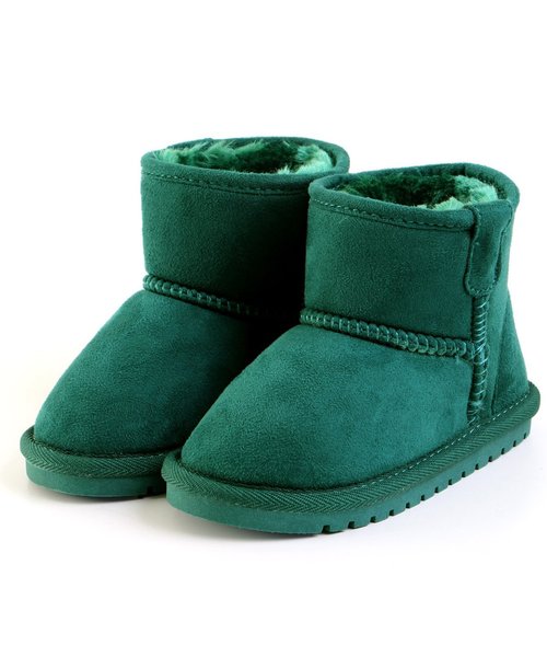 Ampersand(アンパサンド)の「トドラーボアショートブーツ(ブーツ・キッズ・ブラック/レッド/ベージュ/エメラルド/ネイビー/レインボー/ブラウン/チャコール・20/21/18/16/17/19)」の6枚目の写真