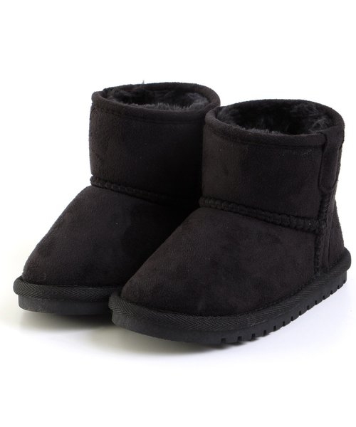 Ampersand(アンパサンド)の「トドラーボアショートブーツ(ブーツ・キッズ・ブラック/レッド/ベージュ/エメラルド/ネイビー/レインボー/ブラウン/チャコール・20/21/18/16/17/19)」の2枚目の写真