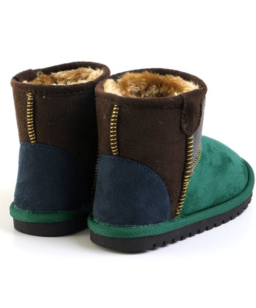 Ampersand(アンパサンド)の「トドラーボアショートブーツ(ブーツ・キッズ・ブラック/レッド/ベージュ/エメラルド/ネイビー/レインボー/ブラウン/チャコール・20/21/18/16/17/19)」の11枚目の写真