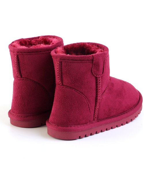 Ampersand(アンパサンド)の「トドラーボアショートブーツ(ブーツ・キッズ・ブラック/レッド/ベージュ/エメラルド/ネイビー/レインボー/ブラウン/チャコール・20/21/18/16/17/19)」の10枚目の写真