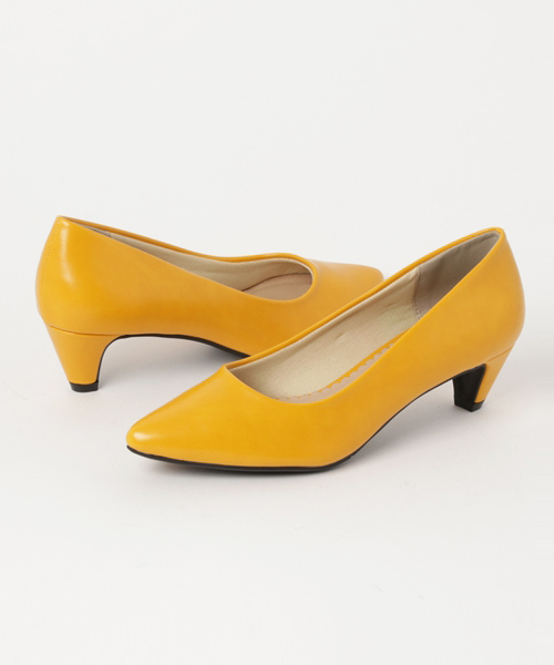 Green　Parks（グリーンパークス）の「・カラーローヒールパンプス（パンプス・レディース・ボルドー/レオパード/ブラック/マスタード/グリーン/スモークピンク・M/L）」の7枚目の写真