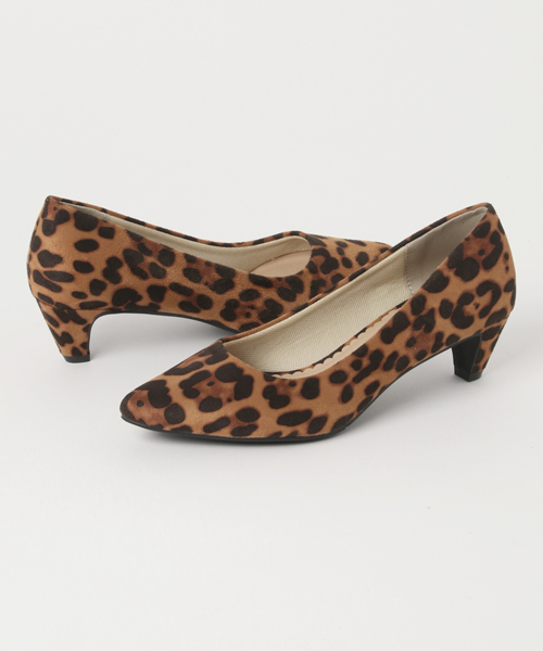 Green　Parks（グリーンパークス）の「・カラーローヒールパンプス（パンプス・レディース・ボルドー/レオパード/ブラック/マスタード/グリーン/スモークピンク・M/L）」の6枚目の写真