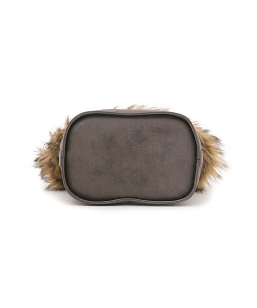 Luz Llena（ラズレナ）の「[2way]エコファー付きバケツ型ショルダーバッグ（ショルダーバッグ・レディース・ブラウン/アイボリー・ﾌﾘ-）」の10枚目の写真