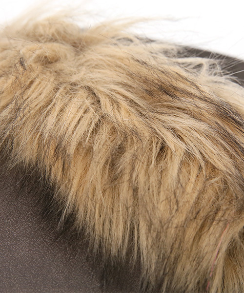 Luz Llena（ラズレナ）の「[2way]エコファー付きバケツ型ショルダーバッグ（ショルダーバッグ・レディース・ブラウン/アイボリー・ﾌﾘ-）」の11枚目の写真