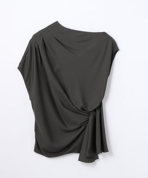 Des Pres デ プレ の トリアセテートポリエステル アシンメトリーブラウス シャツ ブラウス Wear