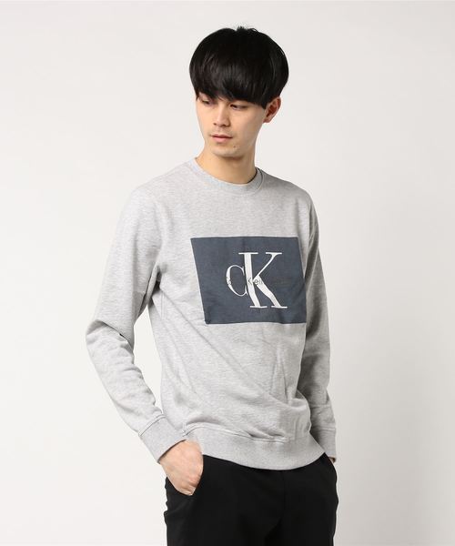Calvin Klein Jeans（カルヴァンクラインジーンズ）の「ボックスロゴ スウェット（スウェット・メンズ・グレー/ブラック/ダークネイビー・MEDIUM/SMALL/X-LARGE/LARGE）」の7枚目の写真