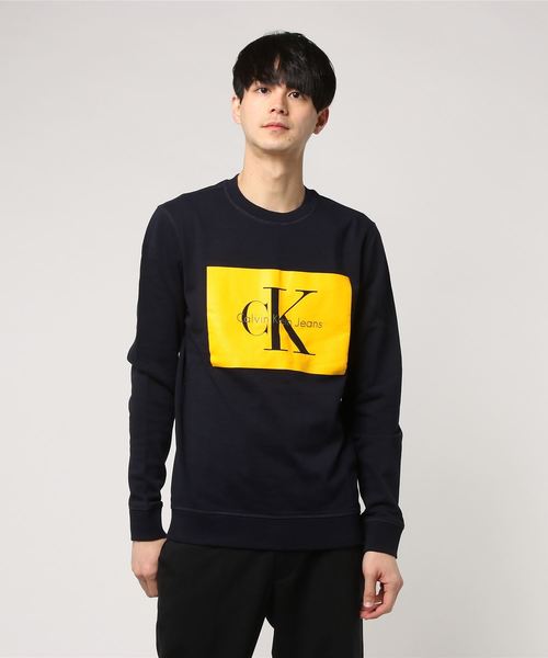 Calvin Klein Jeans（カルヴァンクラインジーンズ）の「ボックスロゴ スウェット（スウェット・メンズ・グレー/ブラック/ダークネイビー・MEDIUM/SMALL/X-LARGE/LARGE）」の6枚目の写真