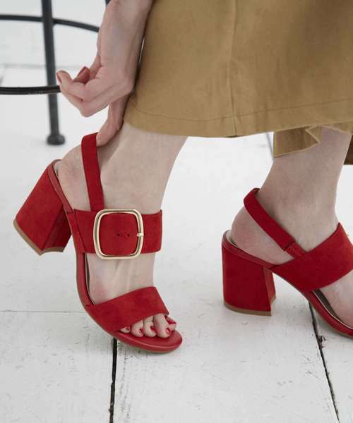 ORiental TRaffic（オリエンタルトラフィック）の「春夏★バックルモチーフサンダル★8212（サンダル・レディース・ブラック/グレー/レッド・L/M/S/LL/3L/SS）」の3枚目の写真